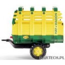 Rolly Toys Przyczepa do transportu siana z blokadą automatyczną, żółto-zielona   