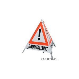 Piramida ostrzegawcza naklejka "Baumfallung" (ścinanie drzew)   