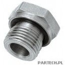 GA 1/8 M x 1/4 F BSP L=31 Adapter prosty BELL Wymiary (mm)  