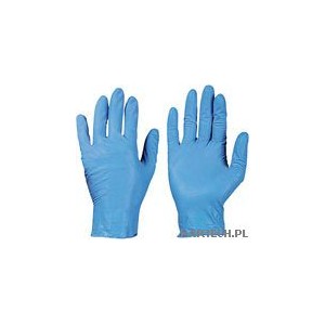 Rękawiczki jednorazowe nitrylowe, niebieskie   