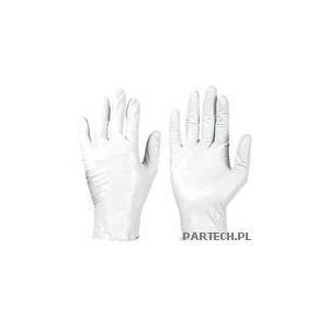 Rękawiczki jednorazowe lateksowe, białe   