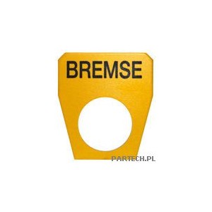 Wabco Tabliczka opisowa "Bremse" (hamulec)   